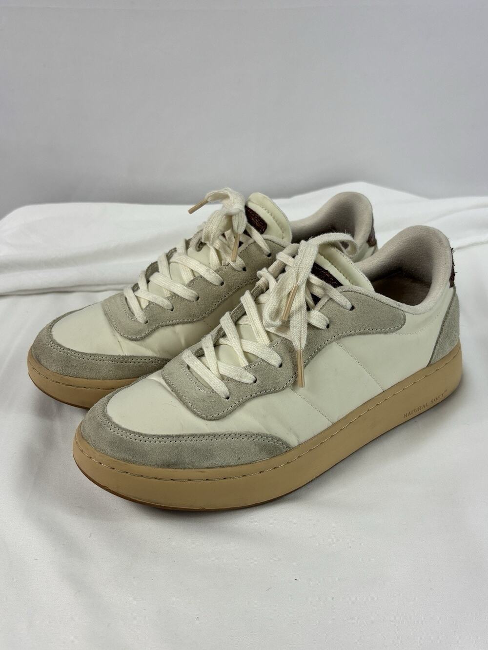 Woden May Sneakers Whisper White Cream Suede 8 Comfort Cork Insole